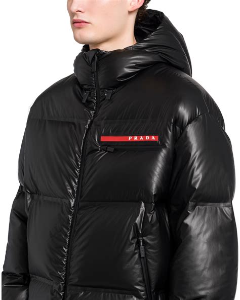 prada nylon puffer jacket men|black prada puffer jacket cropped.